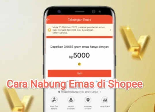 Nabung emas di Shopee sudah diawasi OJK. (Sumber: Shopee)