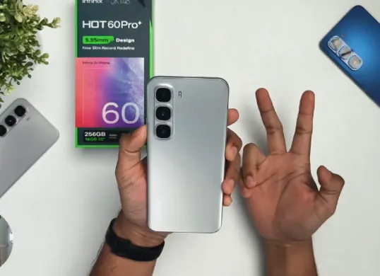 Salah satu rekomendasi HP kamera 2 jutaan terbaik 2025 yang anti burik, Infinix Hot 60 Pro Plus (Sumber: YouTube/Dimas Sampurno)