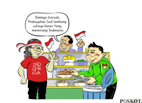 Ilustrasi - Obrolan warteg saat memperingati HUT ke-80 RI, warga berharap kereta kencana “Garuda Prabayaksa” menjadi simbol cahaya besar yang menerangi Indonesia menuju masa depan lebih maju dan sejahtera. (Sumber: Poskota/Arif Setiadi)
