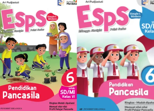 Buku Pendidikan Pancasila Kelas 6 Kurikulum Merdeka. (Sumber: E-Book Erlangga)