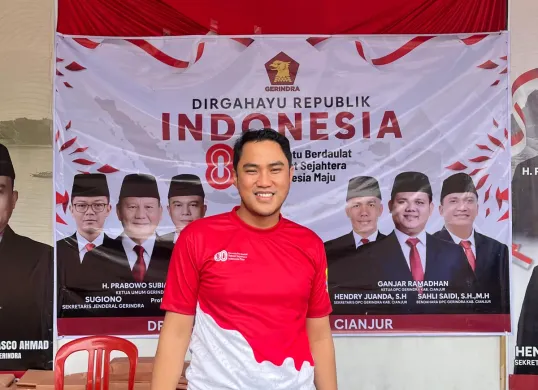 Anggota DPRD Jawa Barat Abdul Karim merayakan HUT RI ke-80 di Cianjur, Jawa Barat. (Sumber: Dok. Pribadi)