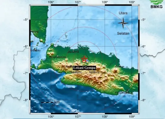 Gempa buni guncang Kabupaten Bekasi, Jawa Barat. (Sumber: Instagram/@bmkgwilayah2)