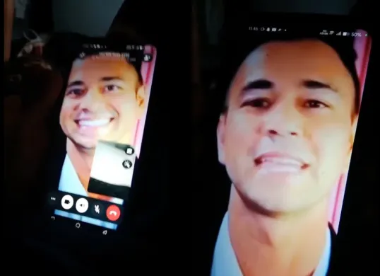 Ilustrasi wajah Raffi Ahmad yang digunakan oleh penipu. (Sumber: X/@dinossorry)