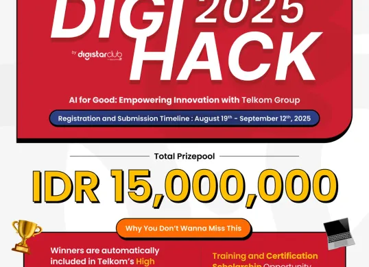 Poster event Telkom menggelar DigiHack 2025. (Sumber: Dok. Telkom)