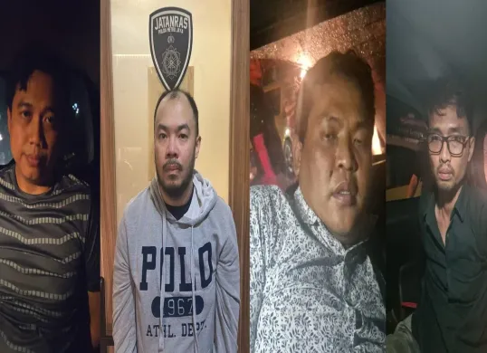 Empat aktor intelektual pembunuhan kepala cabang (Kacab) Bank Rakyat Indonesia (BRI) Cempaka Putih, Mohamad Ilham Pradipta. (Sumber: Polda Metro Jaya)