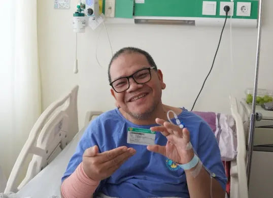 Salah satu pasien BPJS Kesehatan Alex (51) PNS sempat alami serangan jantung ditangani RSUD Tarakan Jakarta. (Sumber: Dok. BPJS Kesehatan Jakarta Pusat)
