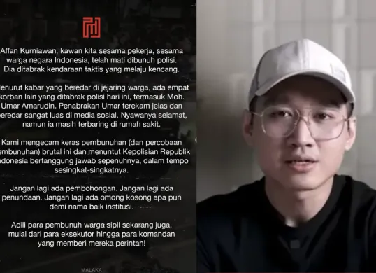 Heartbroken, what a tragedy. Nyawa melayang dari hasil sistem yang seharusnya melindungi rakyat. Miris kita dibodohi untuk optimis di tengah kebutaan dan ketulian pejabat,” -Raymond Chin- (Sumber: Instagram/@malakaproject dan @raymondchin)