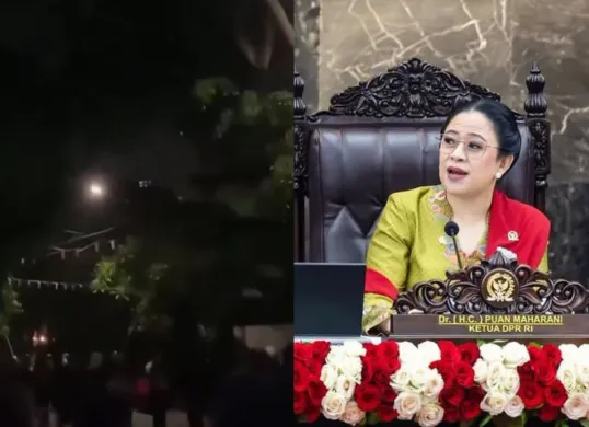 Rumah Ketua DPR RI Puan Maharani di kawasan Jakarta ikut menjadi sasaran massa, sekitar pukul 04.00 WIB pada Minggu, 31 Agustus 2025. (Sumber: X/@Zer0failed)