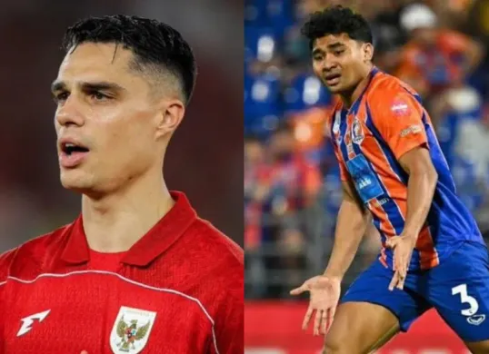 Potret pemain yang dirumorkan dibidik oleh Persib Bandung, Joey Pelupessy (kiri) dan Asnawi Mangkualam (kanan). (Sumber: X)