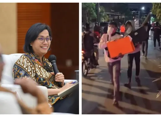 Kolase Kediaman Menteri Keuangan (Menkeu) RI, Sri Mulyani Indrawati, di Bintaro, Kota Tangerang Selatan, Banten, menjadi target amukan massa dan dijarah pada Minggu dini hari, 31 Agustus 2025. (Sumber: X/@msafarnurhan)