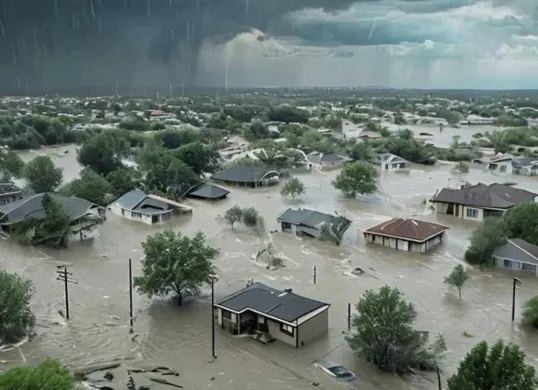 Ilustrasi bencana Sumatera (Sumber: Pinterest/EORVA CUTE)