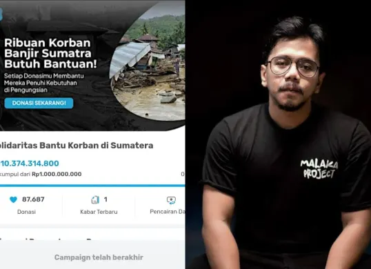 Penggalangan donasi untuk korban banjir di Sumatera yang dilakukan Ferry Irwandi mencapai Rp10 miliar. (Sumber: Instagram)