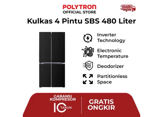 Kulkas Polytron New Belleza PRS 510X. (Sumber: Dok Polytron)