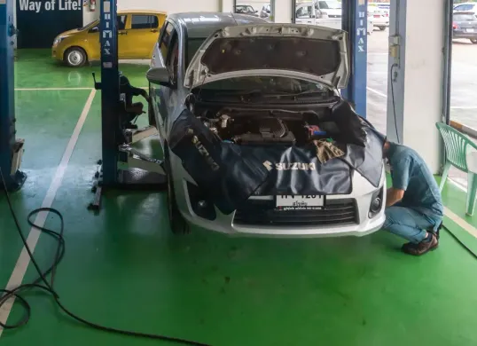 Ilustrasi bengkel resmi mobil Suzuki. (Sumber: Dok. Suzuki)