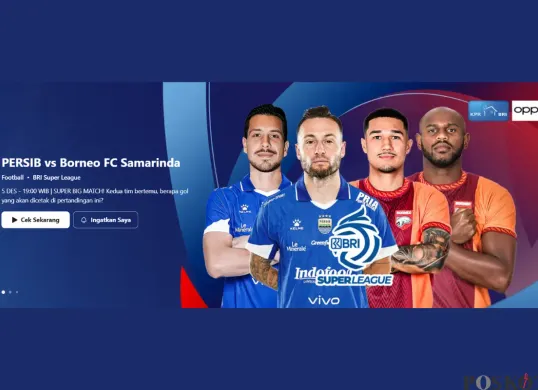 Persib Bandung vs Borneo FC (Sumber: Vidio/Vidio.com)