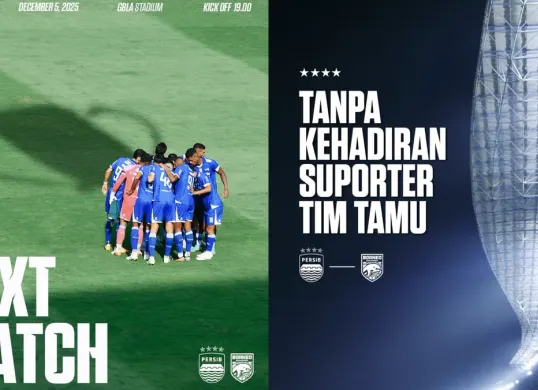 Ilustrasi pertandingan Persib Bandung vs Borneo FC di Super League 2025/2026. (Sumber: Instagram/@persib)