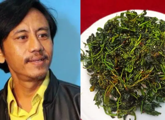 Mendiang Epy Kusnandar semasa hidup dan suasana Warung Jukut Goreng Samali. (Sumber: Instagram/@jukutgorengsamali)