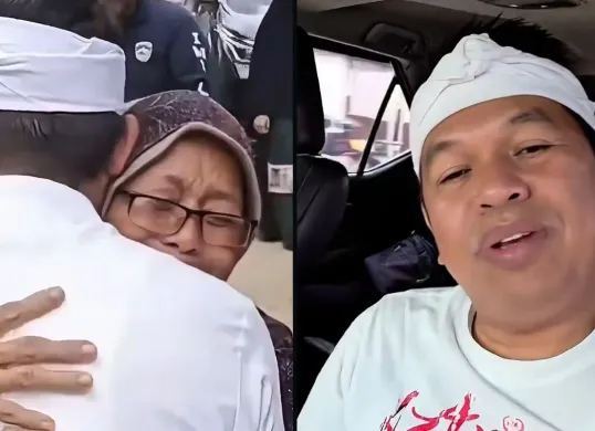 Momen pertemuan Dedi Mulyadi dengan kerabatnya yang sempat hilang ketika bencana banjir dan longsor di Sumatra. (Sumber: tangkapan layar)