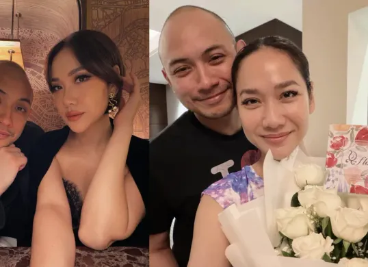 BCL dan Tiko Aryawardhana tampak mesra saat merayakan anniversary pernikahan kedua mereka membantah isu perceraian yang sempat viral di media sosial. (Sumber: Instagram/@itsmebcl)