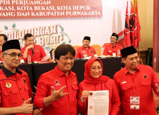 Jajaran pengurus baru DPC PDI Perjuangan Kota Depok periode 2025-2030 yang ditetapkan dalam Konfercab 2025. (Sumber: Dok. Humas DPC PDIP Kota Depok)