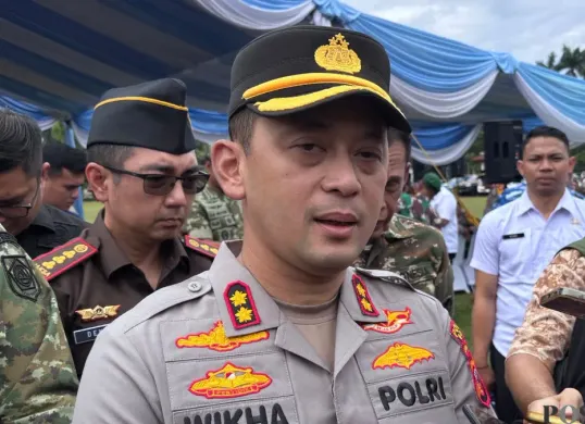 Kapolres Bogor, AKBP Wikha Ardilestanto menjelaskan, kasus penemuan jenazah wanita. (Sumber: Poskota/Giffar Rivana)