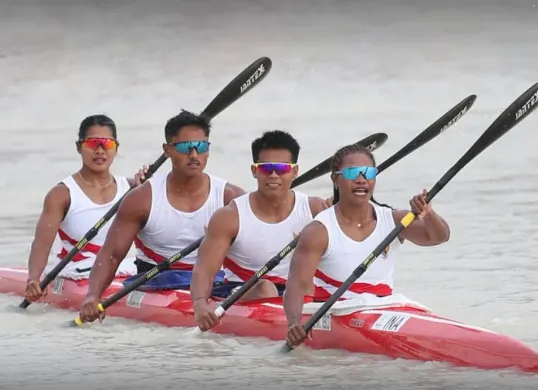 Cabang olahraga (cabor) canoe menjadi penentu hadirnya medali emas di SEA Games 2025, pada Rabu, 10 Desember 2025. (Sumber: Instagram/@timindonesiaofficial)