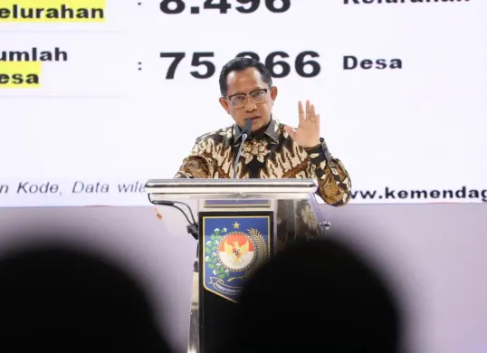 Menteri Dalam Negeri Tito Karnavian saat memberikan arahan kepada jajaran Ditjen Dukcapil untuk mempercepat perekaman data kependudukan. (Sumber: Puspen Kemendagri)