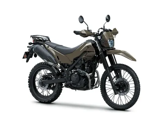 Tampilan motor trail KLX230 DF 2026. (Sumber: Dok. Kawasaki)
