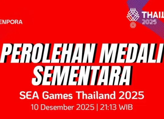Klasemen medali SEA Games 2025. (Sumber: Instagram/@kemenpora)