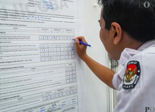 Ilustrasi - Rekapitulasi jumlah hak suara pada Pilkada DKI Jakarta 2024. (Sumber: Poskota | Foto: Ahmad Tri Hawaari)