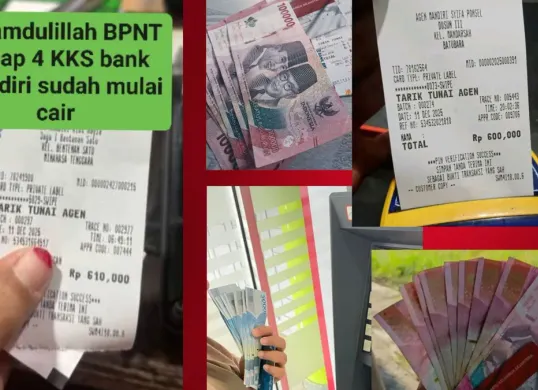 Saldo Kartu Keluarga Sejahtera (KKS) sebagai bagian dari proses pencairan BPNT dan PKH Tahap 4 tahun 2025. (Sumber: Facebook/@info bansos 2025)