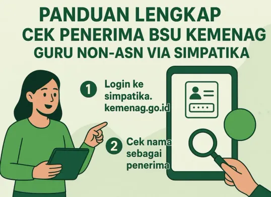 Panduan lengkap cek penerima BSU Kemenag Guru Non-ASN (Sumber: Chat GPT)