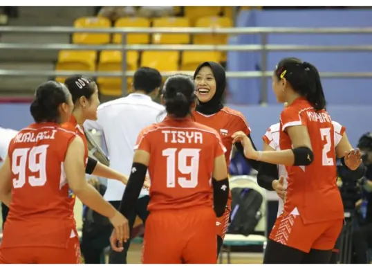 Timnas Voli Putri Indonesia masih memiliki satu peluang tersisa untuk membawa pulang medali dari ajang SEA Games 2025. (Sumber: X/@volleyballidn)