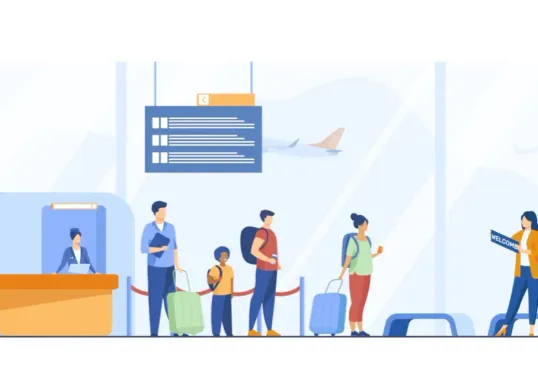 Ilustrasi prediksi lintasan pengunjung bandara Soekarno-Hatta saat Nataru 2025. (Sumber: Freepik)