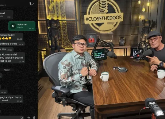 Bukti chat ibunda dan undangan Bigmo ke podcast Close The Door (Sumber: X/@mownohoes, Instagram/@bigmoskyy)