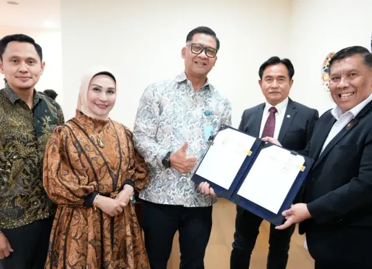 bank bjb menandatangi PKS dengan Kemenko Kumham Imipas. (Sumber: Corsec bank bjb)