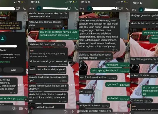 Safrie Ramadhan ikut terjebak oleh Jule usai chat bocor ke Aya (Sumber: X/@cTulip)