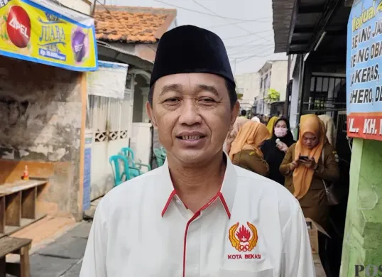Ketua Harian KONI, Agus Irianto memastikan persiapan Kota Bekasi jelang Porprov 2026 sudah mencapai 60 persen. (Sumber: Poskota/Nurpini Aulia Rapika)