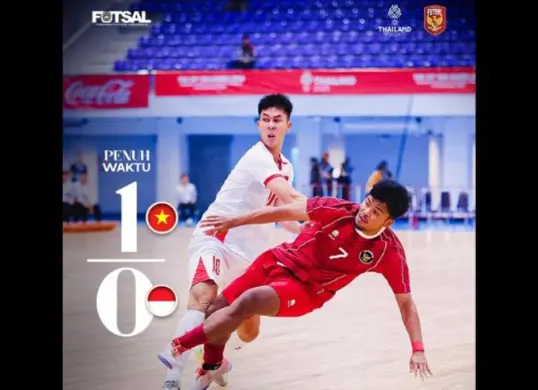 Timnas Futsal Indonesia kalah 1-0 dari Vietnam. (Sumber: Instagram/@timnasfutsal)
