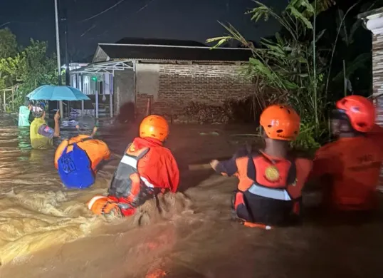 Kondisi banjir di Desa Citasuk, Kecamatan Padarincang, yang merendam sedikitnya 569 rumah. (Sumber: BPBD Kabupaten Serang)
