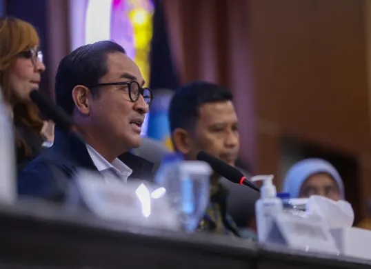 Kepala BNN RI Suyudi Ario Seto, menyampaikan keterangan saat Konferensi Pers Akhir Tahun 2025 di Gedung BNN, Cawang, Jakarta Timur, Jumat (19/12/2025). (Sumber: Biro Humas dan Protokol BNN)