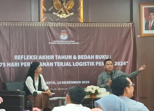 KPU DKI Jakarta menggelar Sosialisasi PKPU Nomor 3 Tahun 2025 tentang Penggantian Antar Waktu (PAW) Anggota DPR, DPD, DPRD Provinsi dan DPRD Kabupaten/Kota serta Pemutakhiran Data Partai Politik. (Sumber: Istimewa)