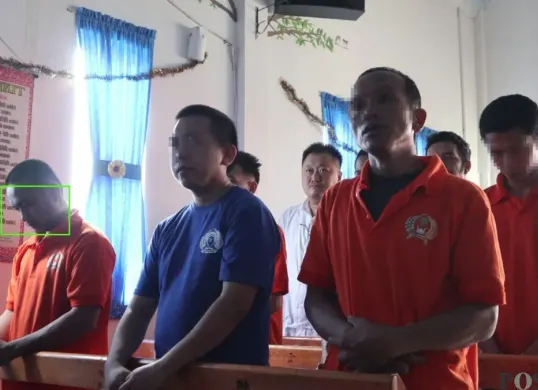 Warga Binaan Rutan Kelas I Tangerang merayakan ibadah Natal bersama keluarga. (Sumber: Veronica)