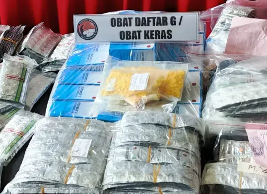 Ilustrasi barang bukti narkoba jenis obat yang diamankan pihak kepolisian. (Sumber: istimewa)