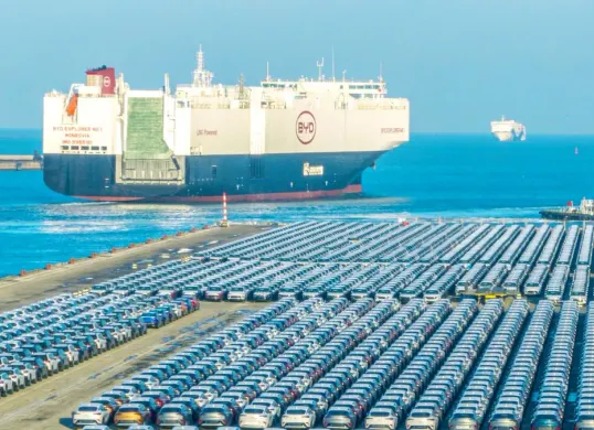 Ilustrasi ekspor mobil BYD dari China ke seluruh dunia. (Sumber: BYD)