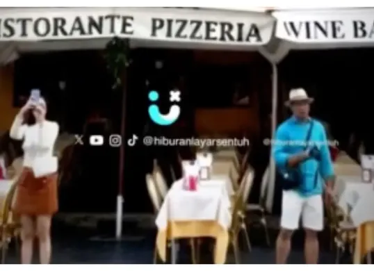 Foto Ridwan Kamil dan Aura Kasih yang diduga sedang liburan bersama di Italia (Sumber: Instagram/@hiburans.id)