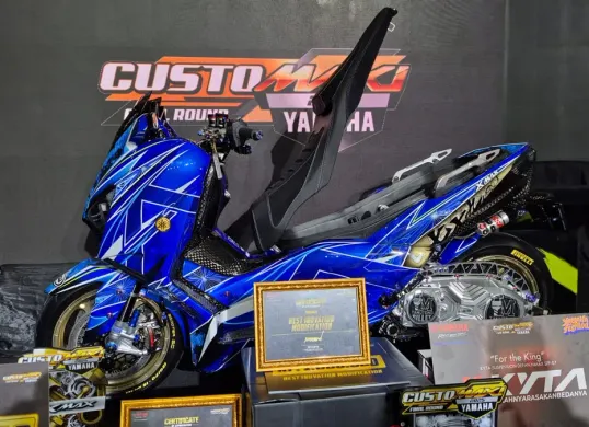 Yamaha XMAX berkonsep Premium Racing karya milik modifikator asal Medan, Ingreath Sitepu. (Sumber: Yamaha)