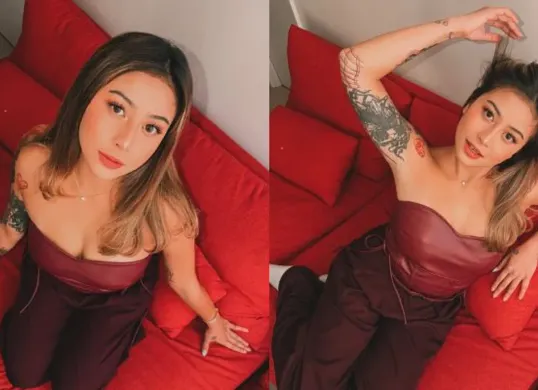 Potret Awkarin yang mengungkap kabar pahit diputusin pacar bulenya, padahal telah pindah kewarganegaraan demi hubungan tersebut. (Sumber: Instagram/@narinkovilda)