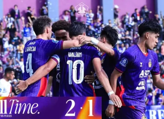 Kemenangan Persik 2-1 atas Persis di BRI Liga 1 2025/2026. (Sumber: Instagram/@persikfcofficial)
