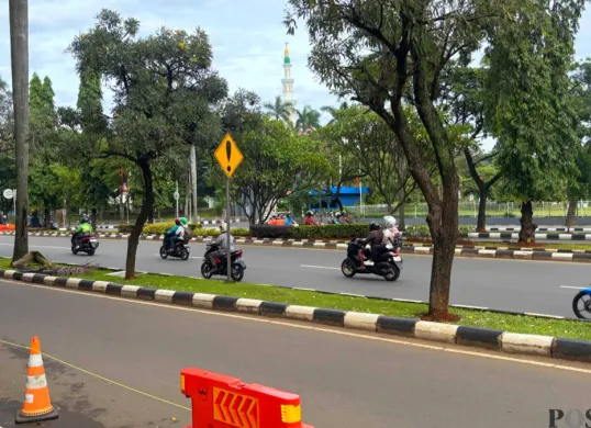 Ilustrasi Jalan Tegar Beriman yang akan jadi lokasi digelarnya car free night saat pergantian malam tahun baru. (Sumber: Poskota/Giffar Rivana)